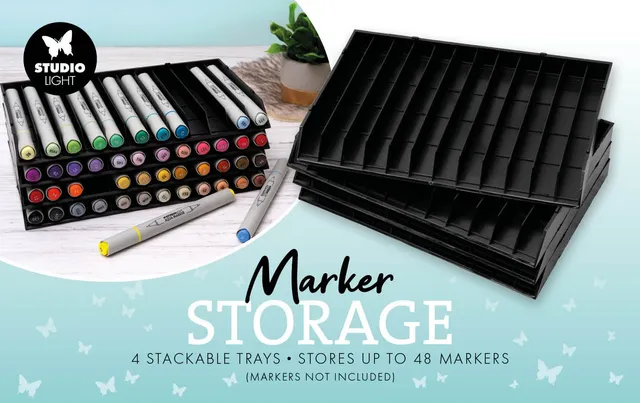 Studio Light Essentials oppbevaringsbrett 4 stk til 48 tusjer