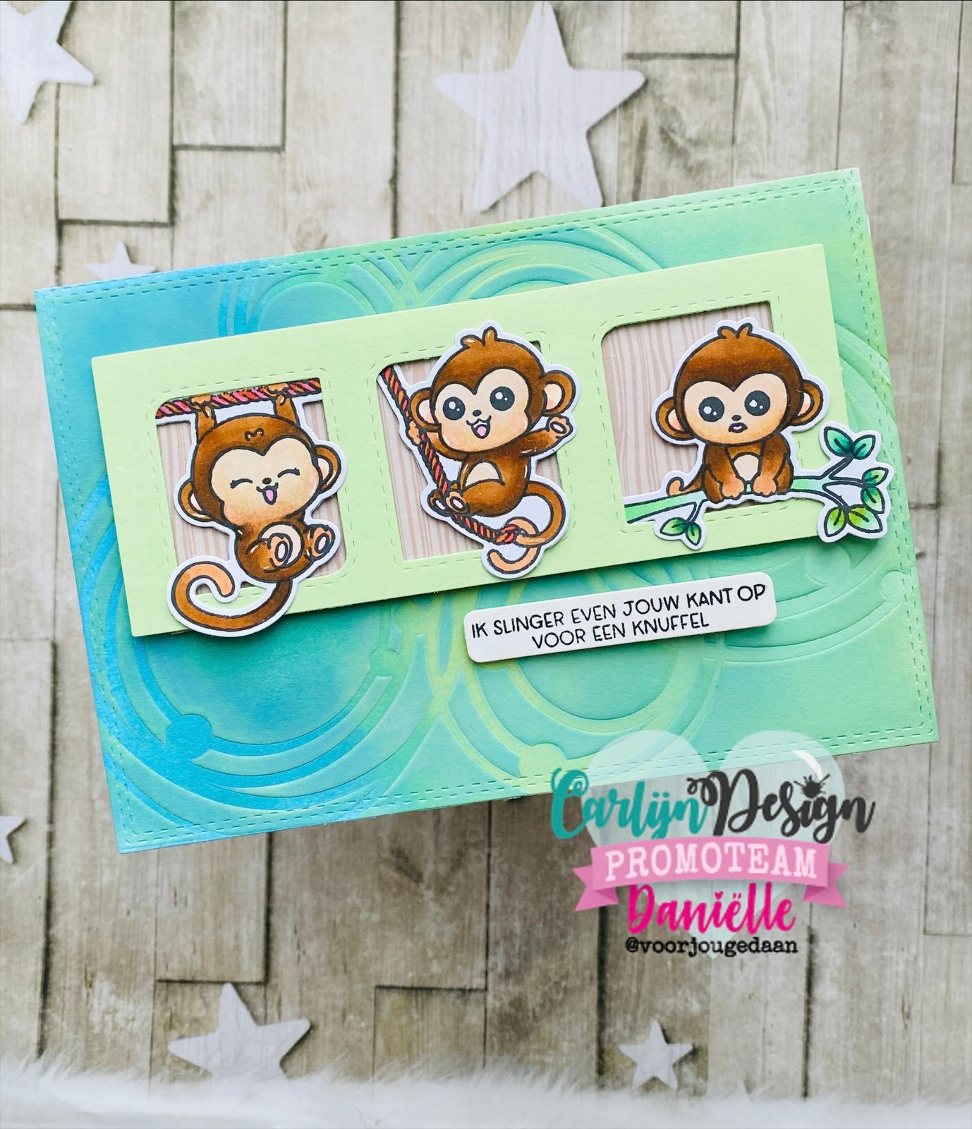 CarlijnDesign Creatieve Aapjes CDST-0166 stempelsett A6