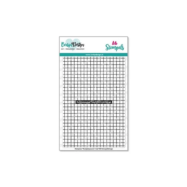 CarlijnDesign Ruitjespapier CDST-00103 stempel A6 5 mm ruter