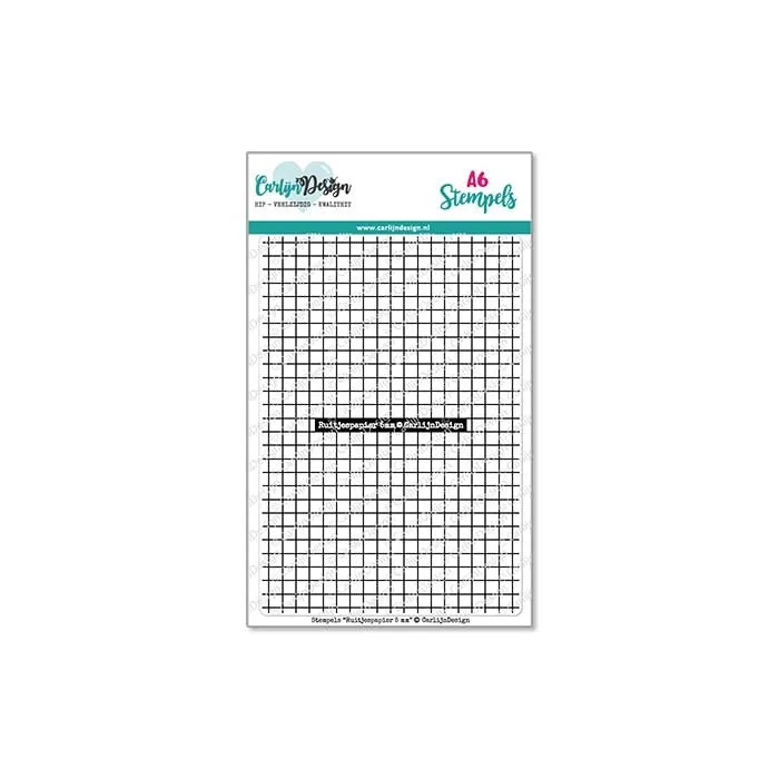 CarlijnDesign Ruitjespapier CDST-00103 stempel A6 5 mm ruter