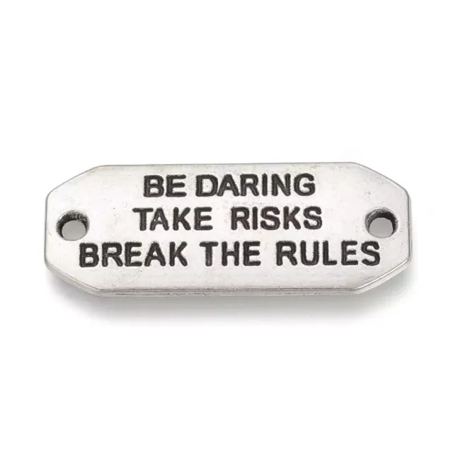 Korthobby Be daring take risks stempel tekst