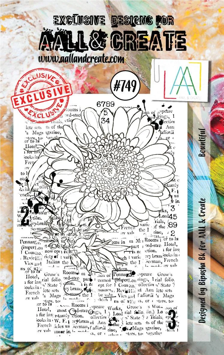 Aall and Create #749 Bountiful stempelsett A7 klarstempel