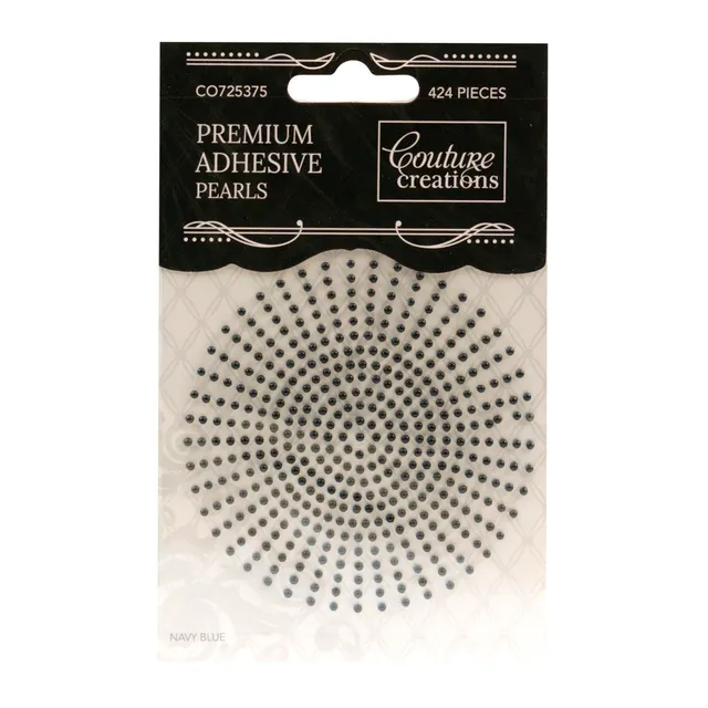 Couture Creations Adhesive Pearls perler 2 mm marineblå 424 stk