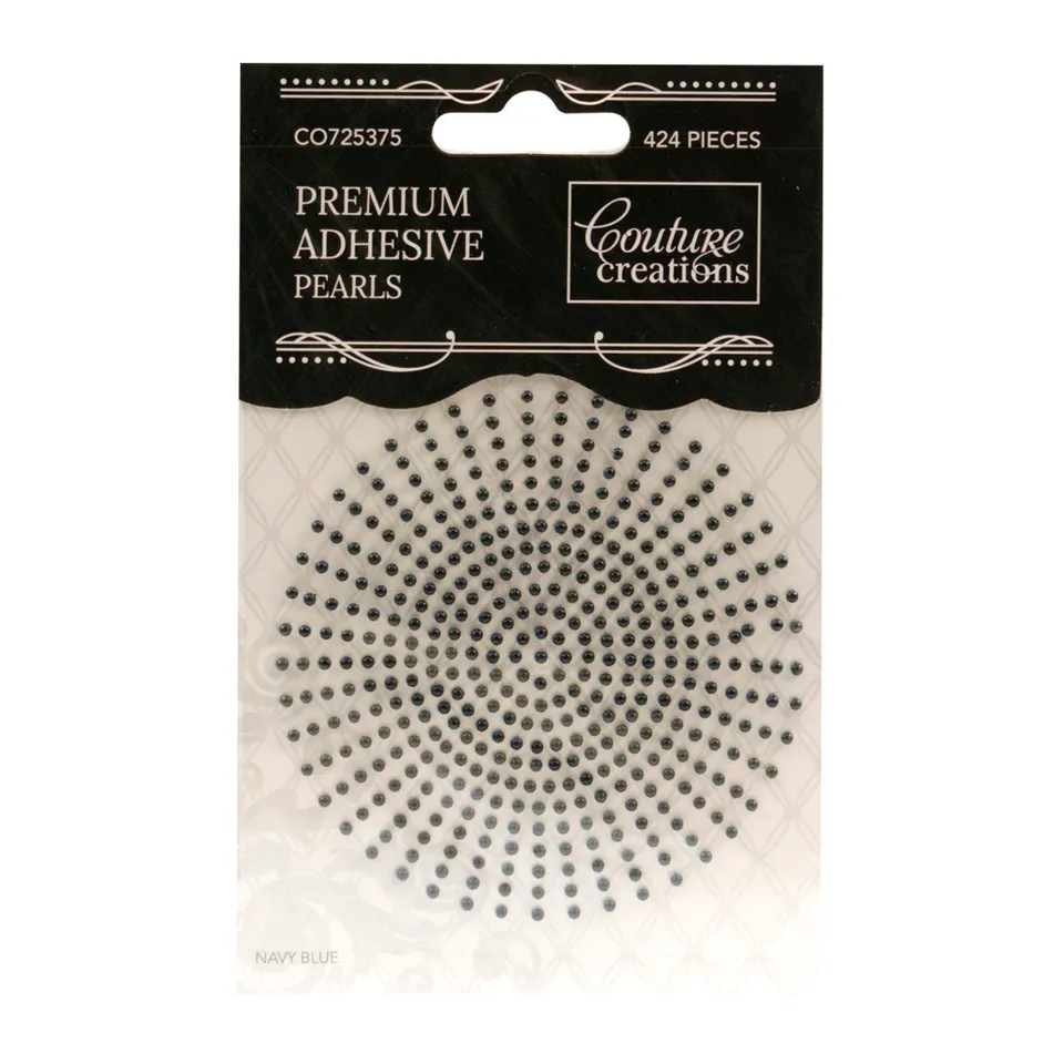 Couture Creations Adhesive Pearls perler 2 mm marineblå 424 stk