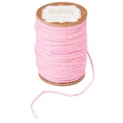 Jute Spool Cord jutetråd lys rosa