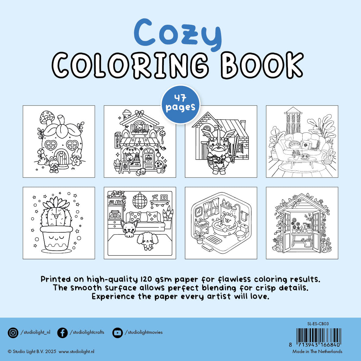 Studio Light Essentials Cozy 03 fargebok 48 ark