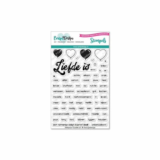 CarlijnDesign CDST-0058 Liefde is stempelsett byggesett kjærlighet