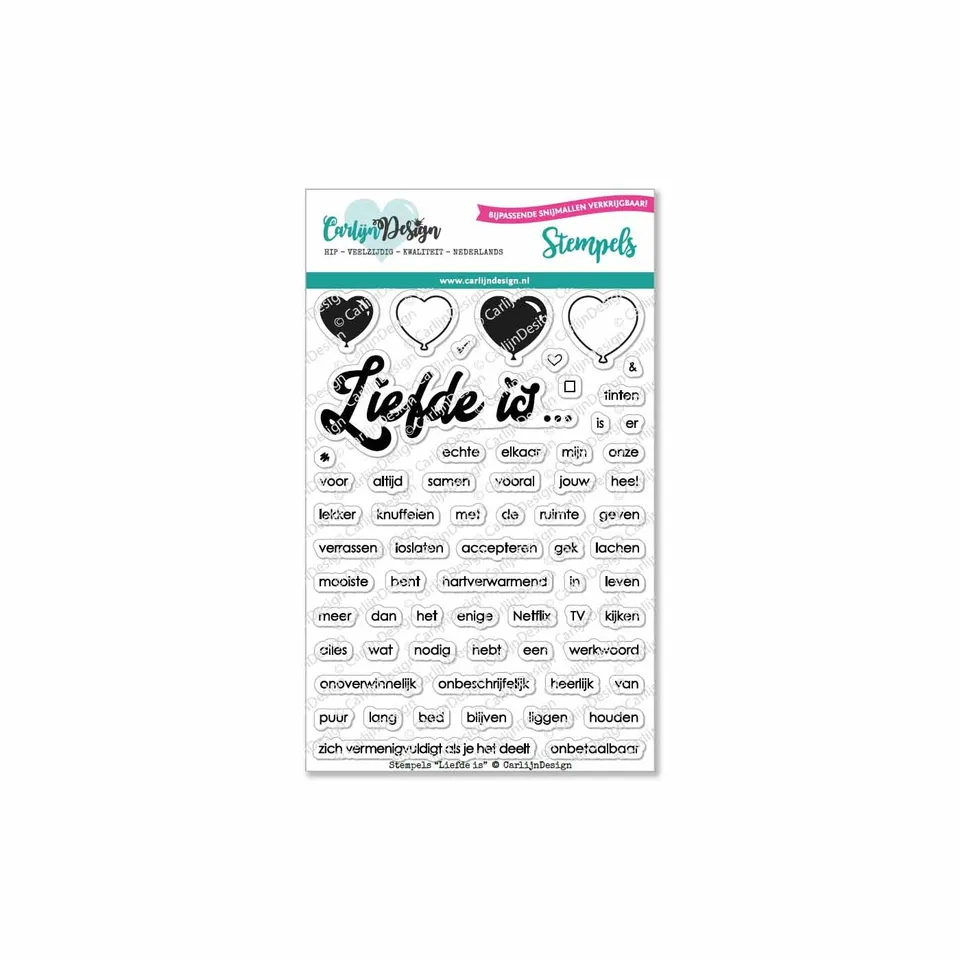 CarlijnDesign CDST-0058 Liefde is stempelsett byggesett kjærlighet