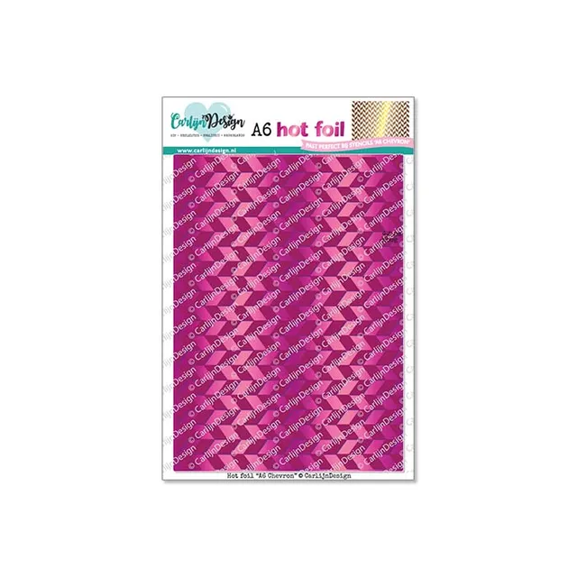 CarlijnDesign Chevron CDHF-0085 hot foil-plate A6 mønster