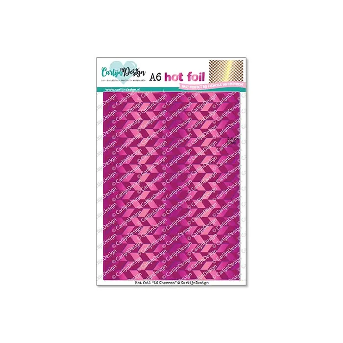 CarlijnDesign Chevron CDHF-0085 hot foil-plate A6 mønster