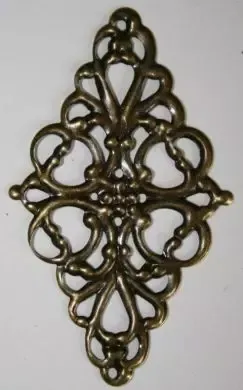 Korthobby Ornament bronse metallpynt