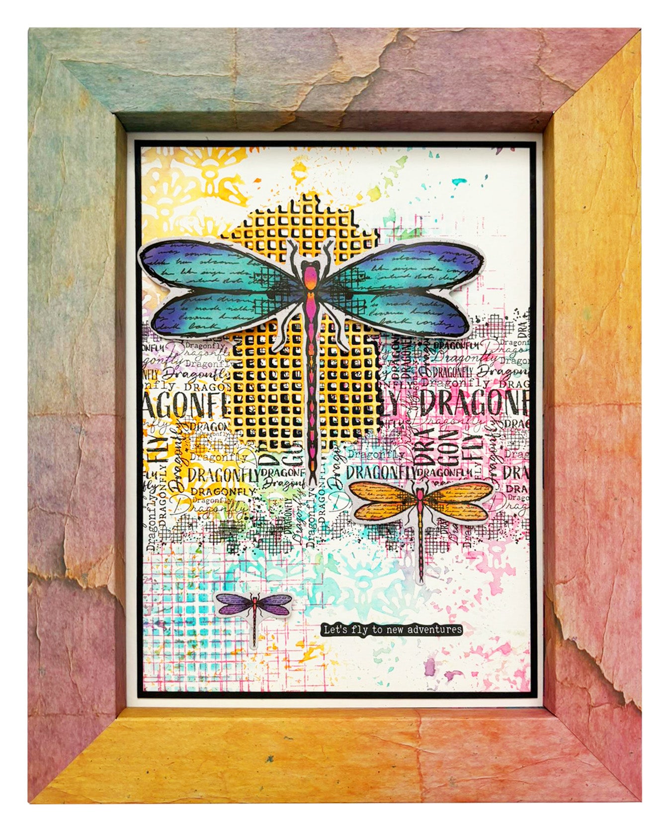 Studio Light Dragonfly Floral sjablong blomstermønster