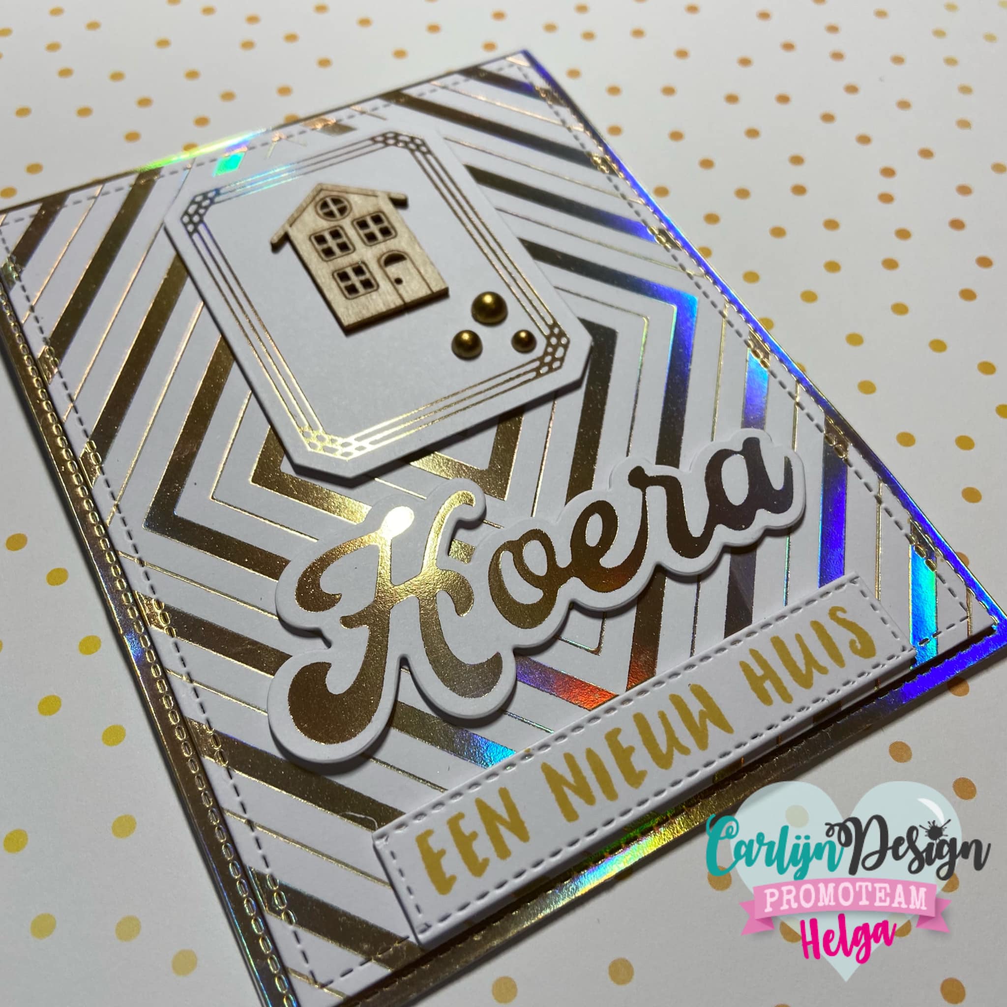 CarlijnDesign CDHF-0002 Hoera hot foil plate 8 cm bursdag