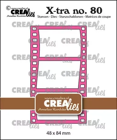 Crealies X-tra Dies No. 80 Filmstrip Curved Vertical kuttemal