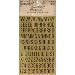 Tim Holtz Alpha Gold bokstavstickers TH93560