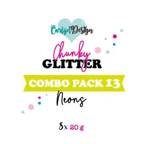 CarlijnDesign Chunky Glitter COMBO 13 Neons glitter 8x20g