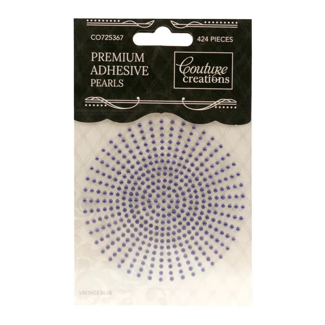 Couture Creations Vintage Blue halvperler 2 mm 424 stk