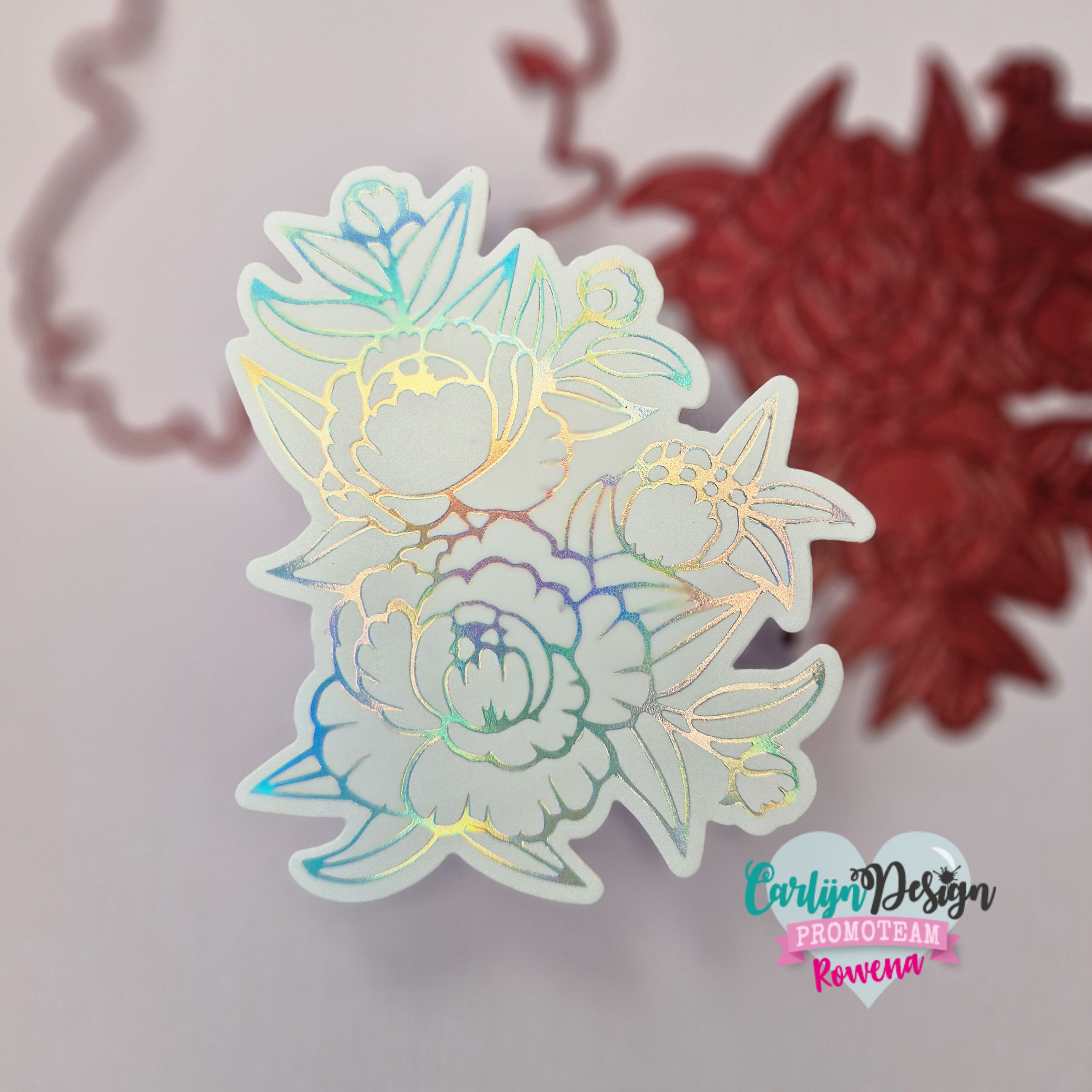 CarlijnDesign CDHF-0033 Pioen hot foil-plate blomst
