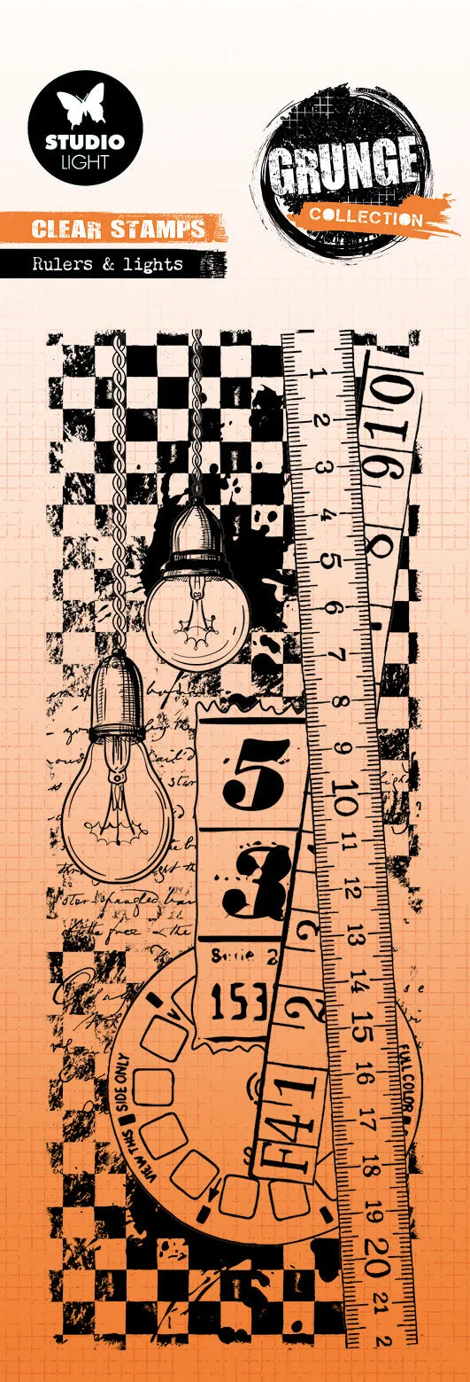 Studio Light Grunge Rulers & Lights clearstempel