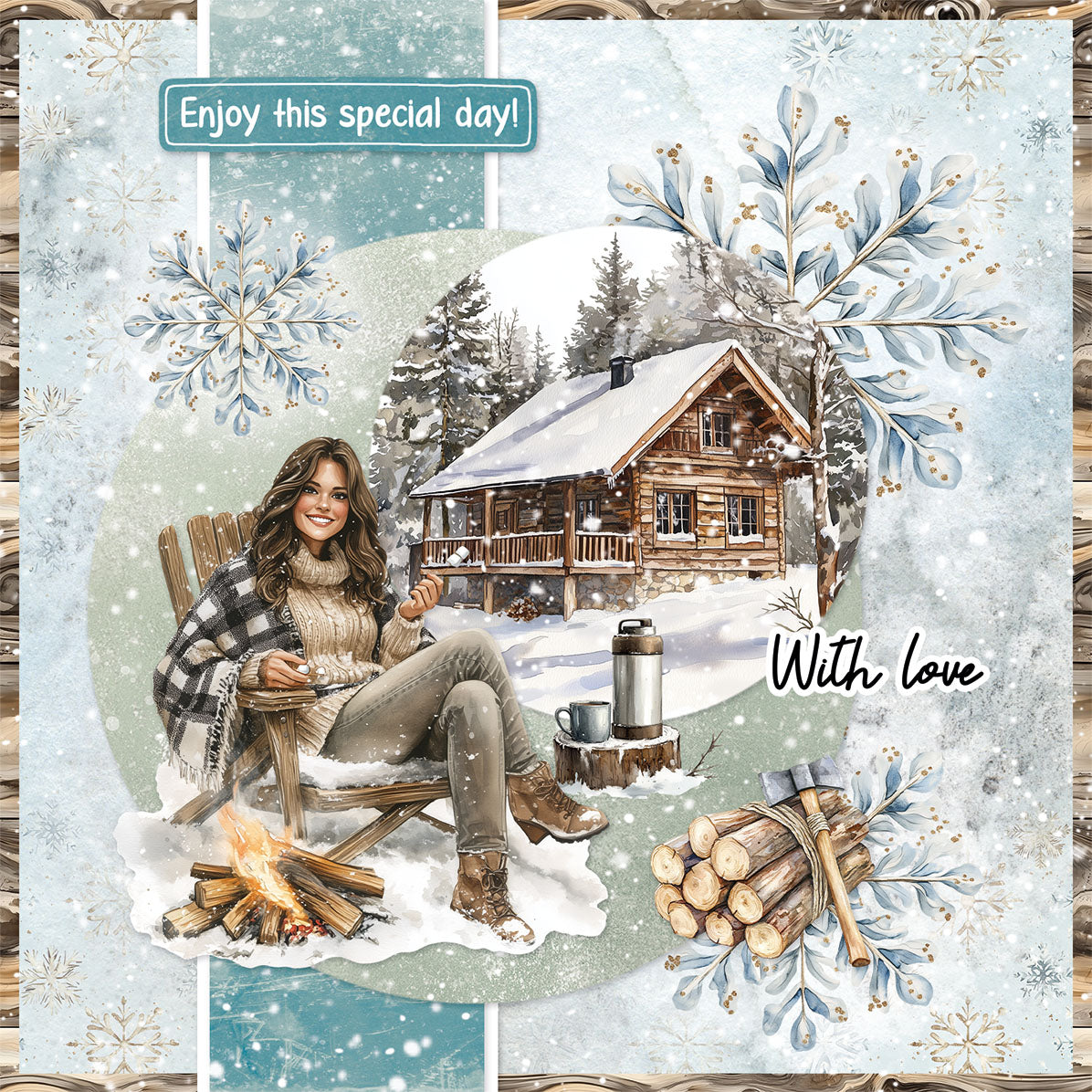 Studio Light Essentials Snowy Winter Days kartongblokk A4 14 ark