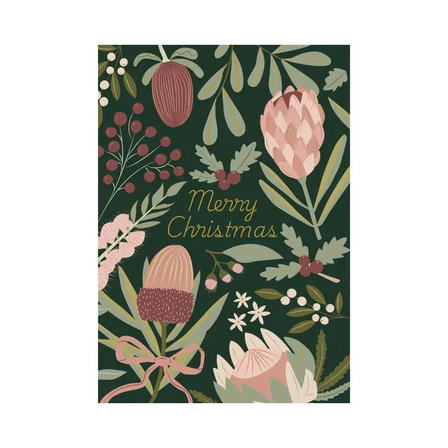KaiserCraft Christmas julekort foliage berries 13x18