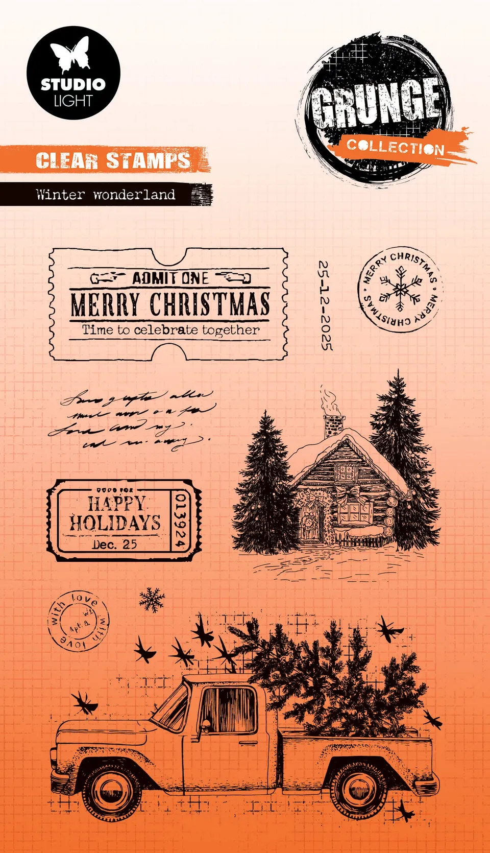 Studio Light Grunge Winter Wonderland clear stamp jul