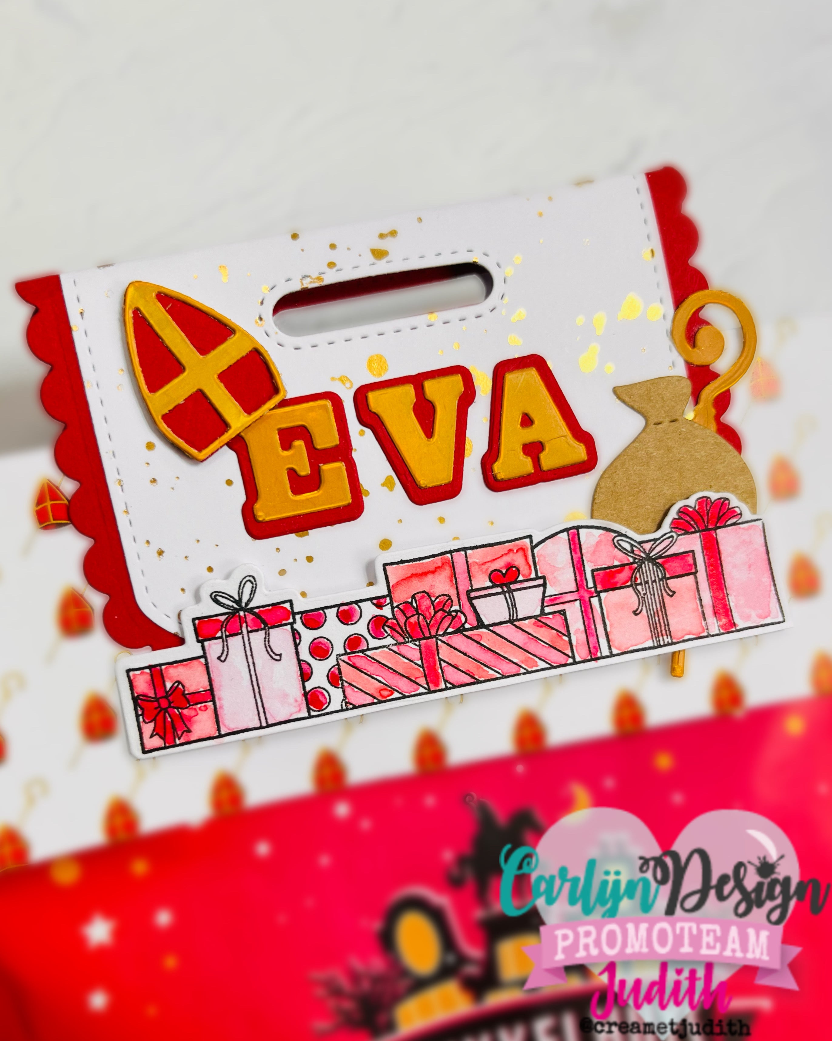CarlijnDesign Sinterklaas CDST-0075 stempelsett A6 pakjesavond