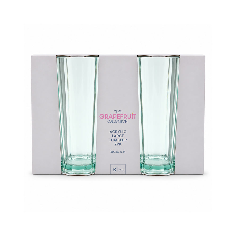 Grapefruit Sea tumblers akryl 2 stk store riller