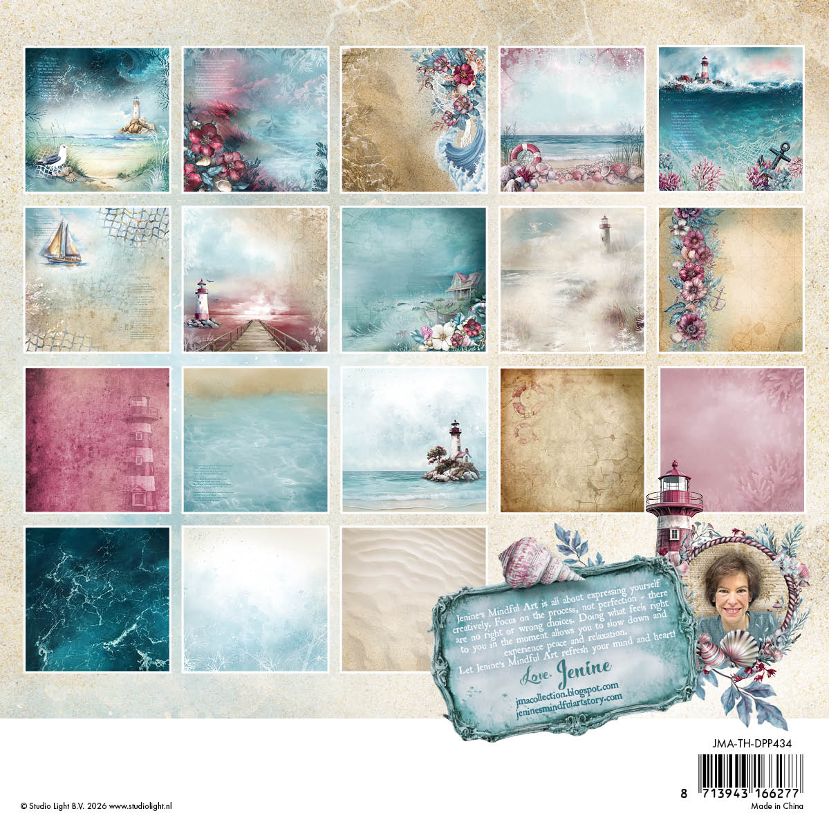 Jenine's Mindful Art Tide of Hope papirblokk Backgrounds