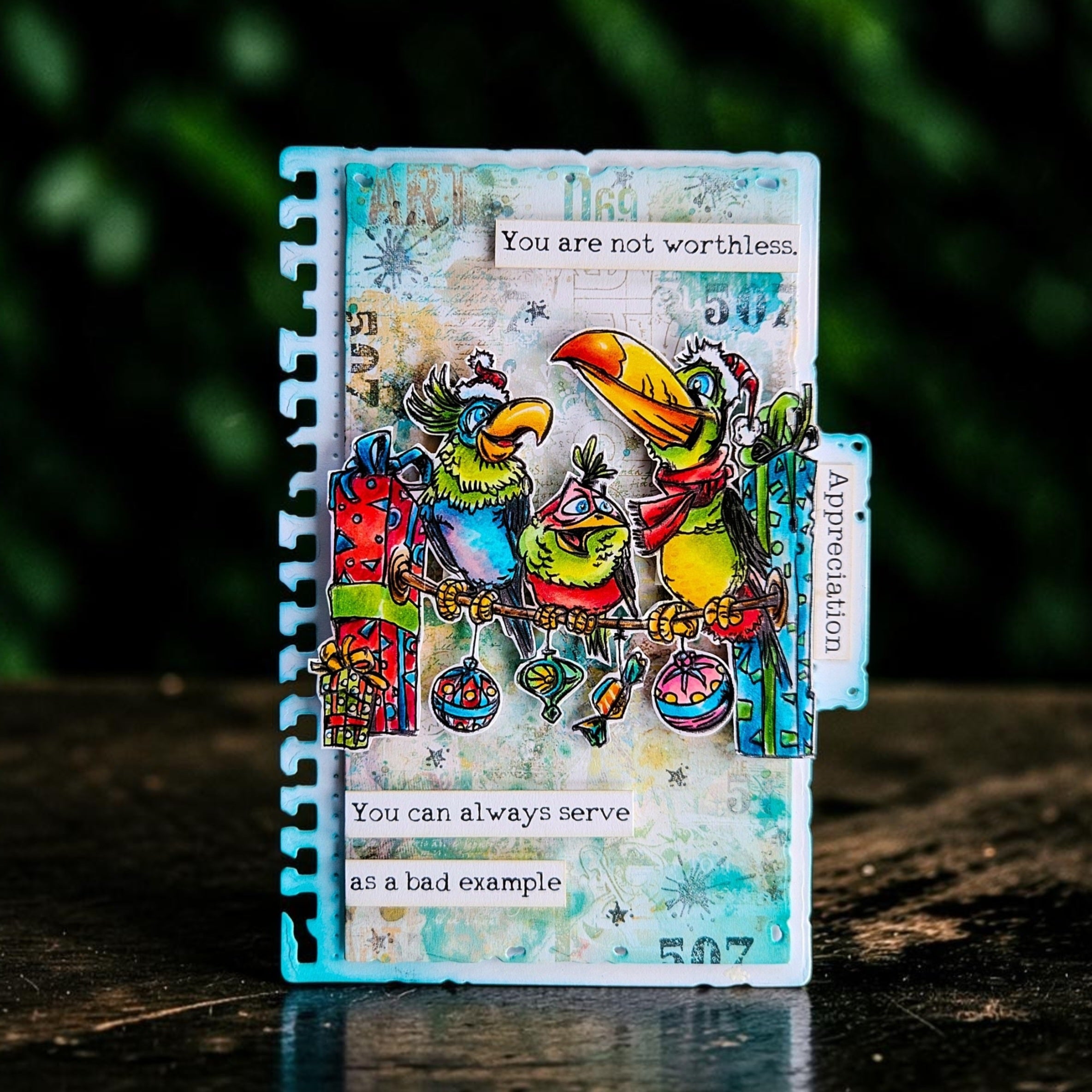 Aall and Create Tweet Treats TP-1495 stempelsett jul fugl