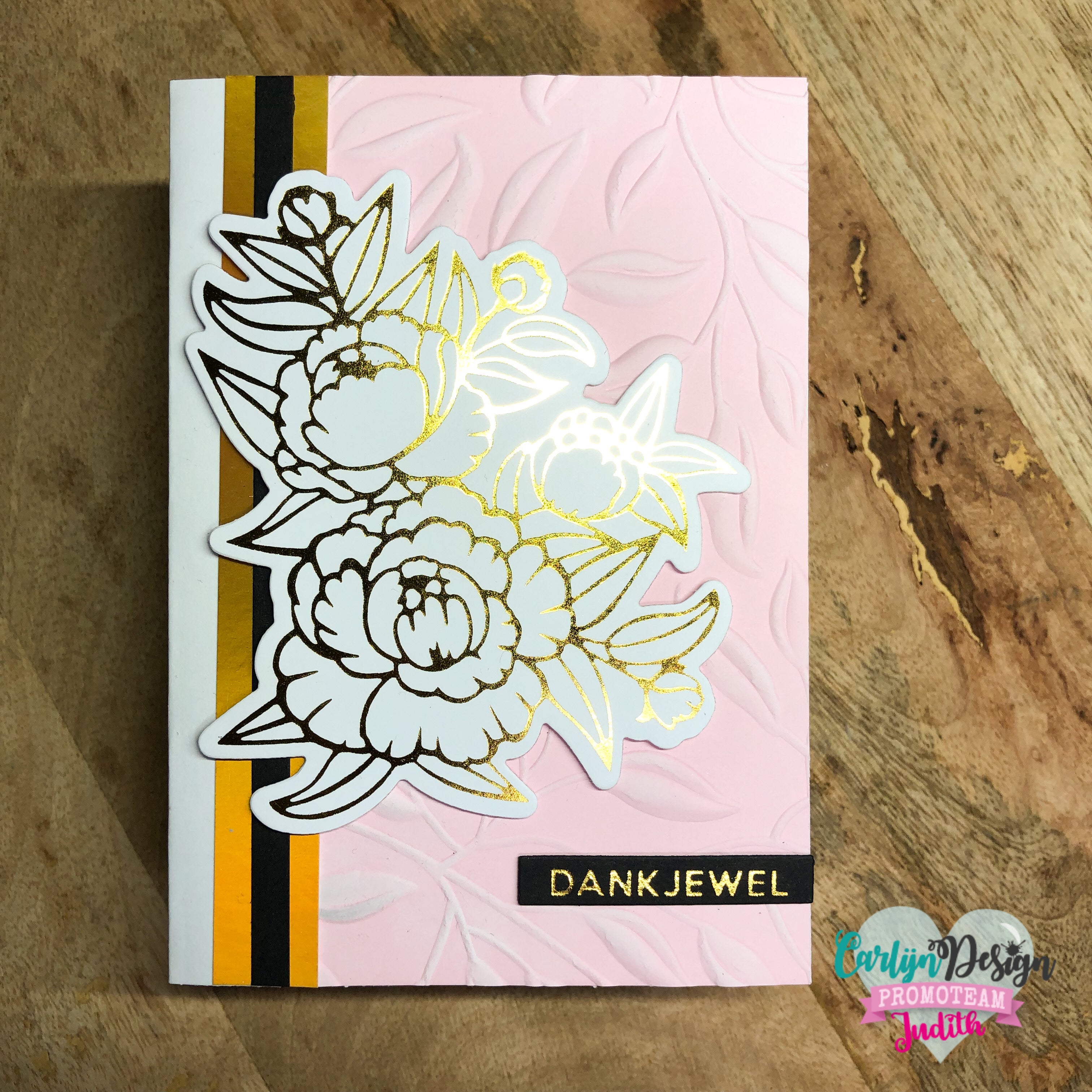 CarlijnDesign CDHF-0033 Pioen hot foil-plate blomst