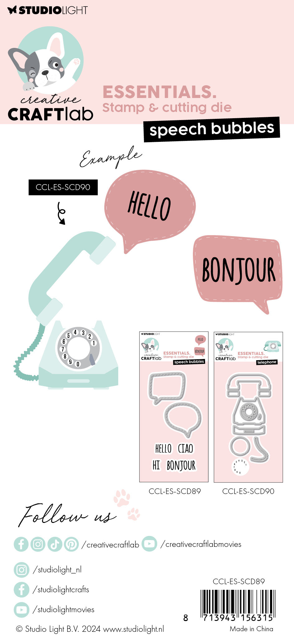 Creative Craftlab Speech Bubbles stempel og dies snakkebobler