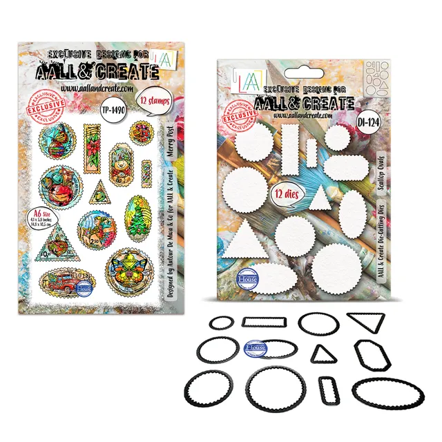 Aall and Create Autour de Mwa TP-1490 DI-124 stempelsett jul oval
