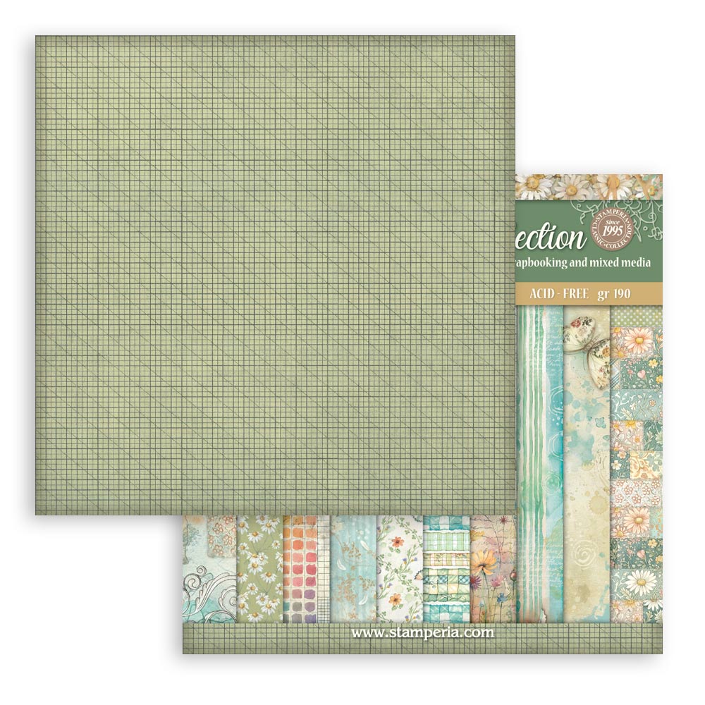 Stamperia Daisy Art mønsterpapir 12x12 bakgrunnspakke