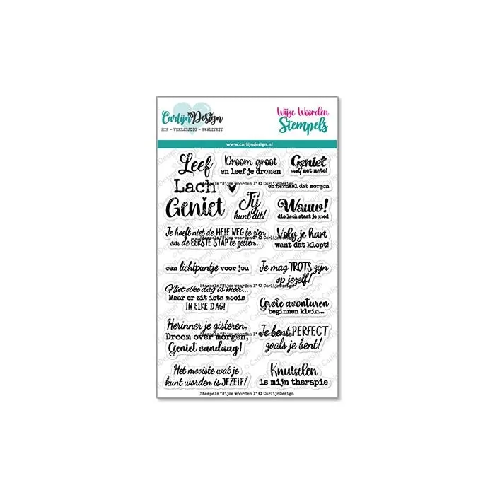 CarlijnDesign Wijze Woorden 1 CDST-0121 stempel A6