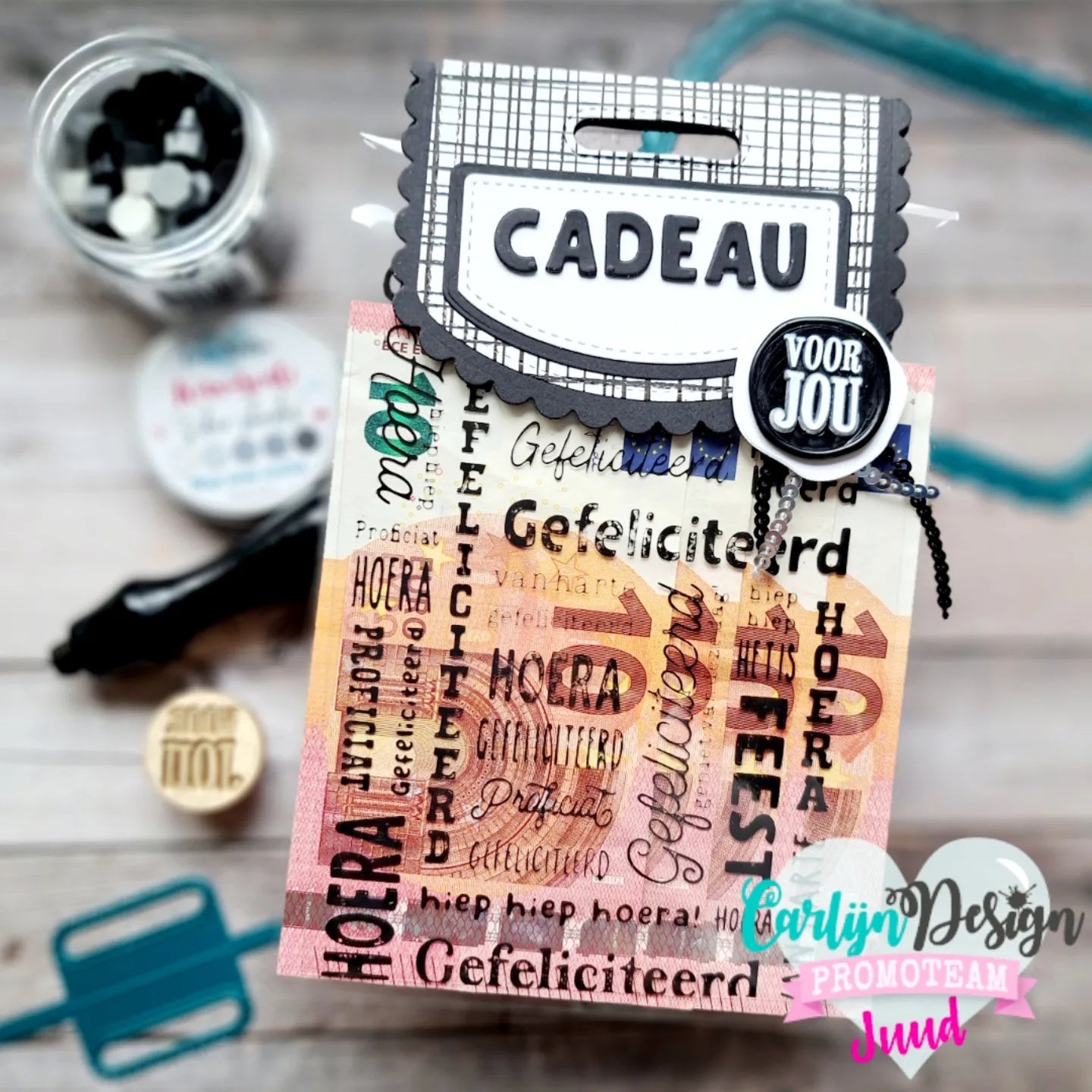 CarlijnDesign Giftbag topper CDSN-0284 dies gave