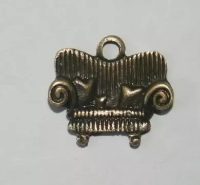 Korthobby Sofa bronse metallpynt til kort