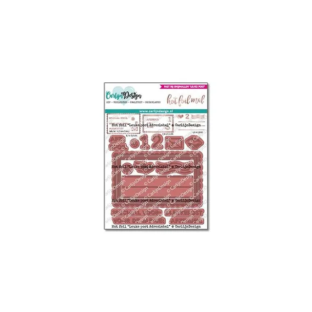 CarlijnDesign Leuke Post CDHF-0023 hotfoilplate adresselapp