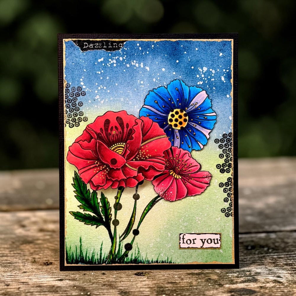 AALL & Create TP-1479 Lovely Coquelicots stempel A6 – valmue
