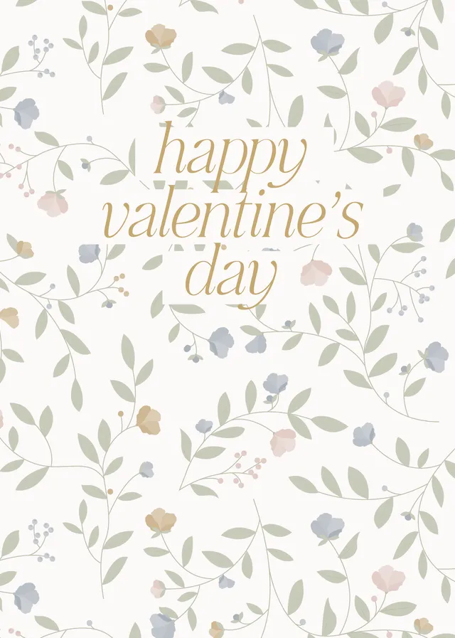 KaiserCraft Valentine Floral Valentine gratulasjonskort 5x7