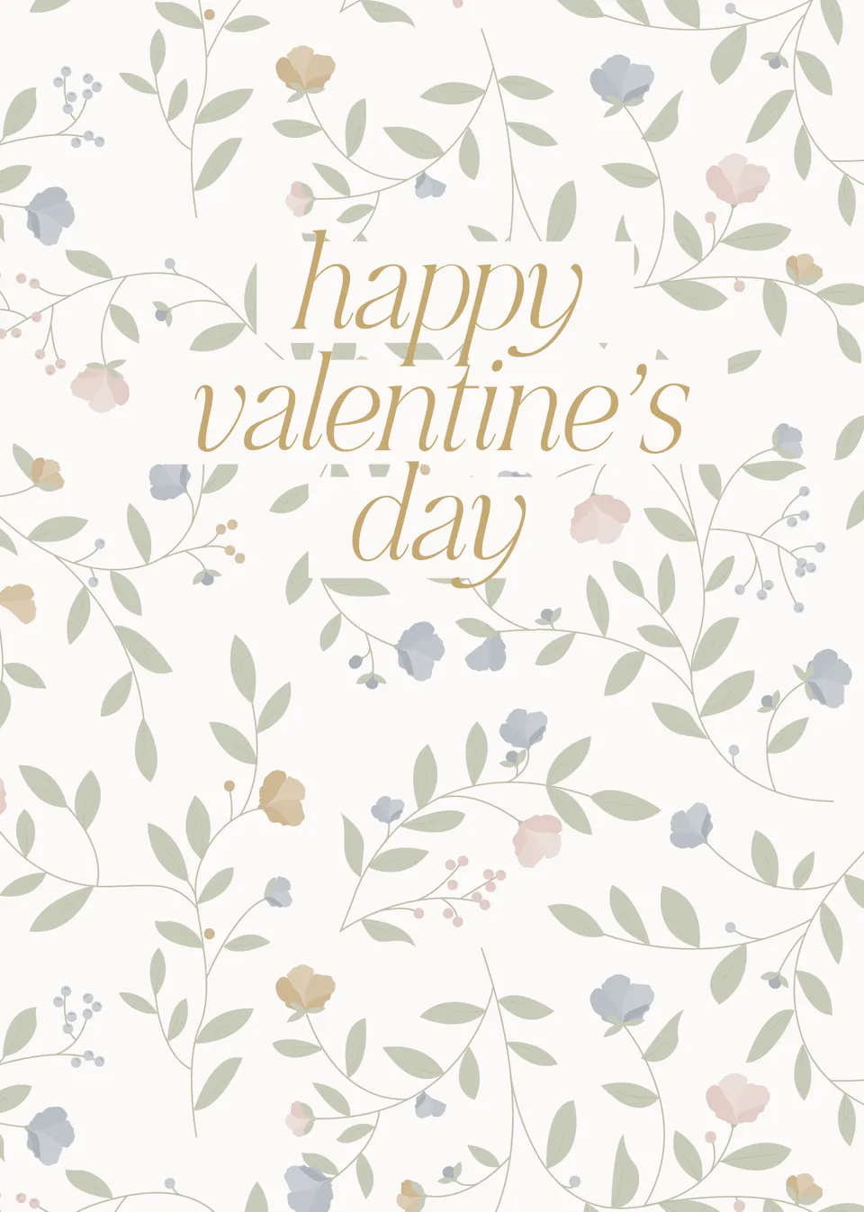 KaiserCraft Valentine Floral Valentine gratulasjonskort 5x7