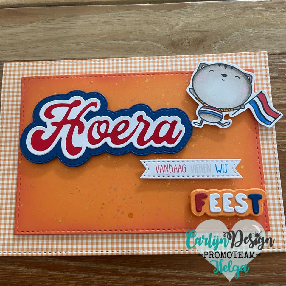 CarlijnDesign CDHF-0002 Hoera hot foil plate 8 cm bursdag