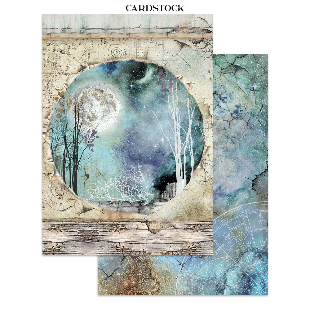 Stamperia Cosmos junk journal klistremerker bakgrunner utklipp