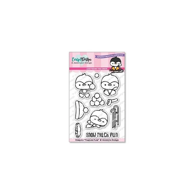 CarlijnDesign CDJD-0019 Pinguin Puck stempelsett A7