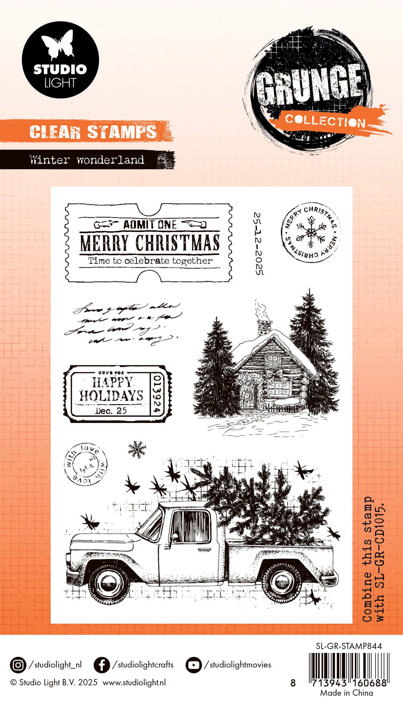 Studio Light Grunge Winter Wonderland clear stamp jul