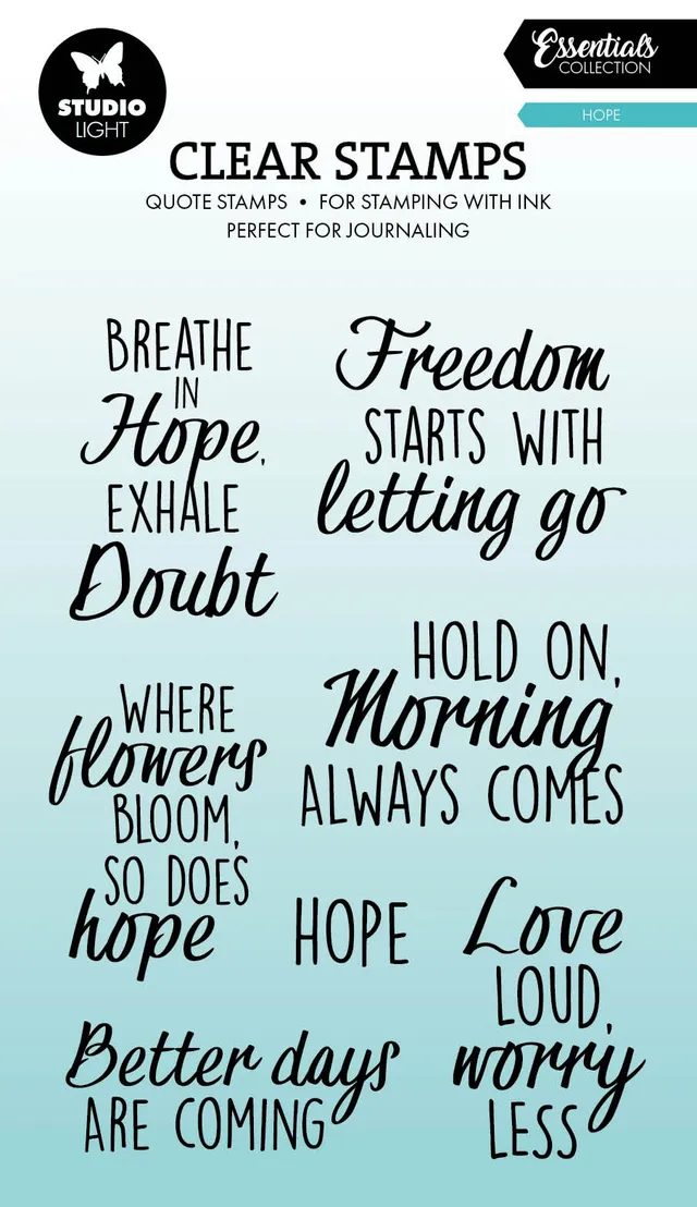 Studio Light Essentials Quotes Hope clear stamp engelsk