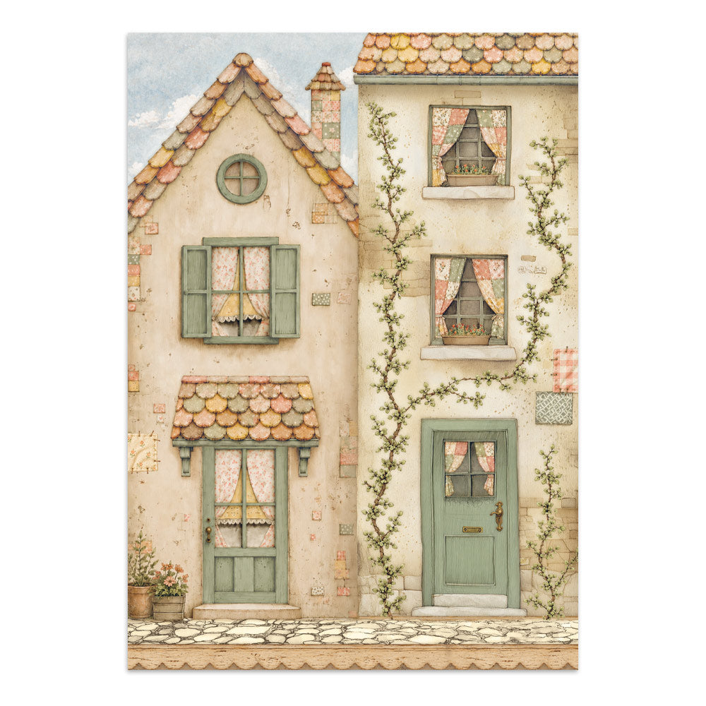 Stamperia Cozy Family klistremerker junk journal sett
