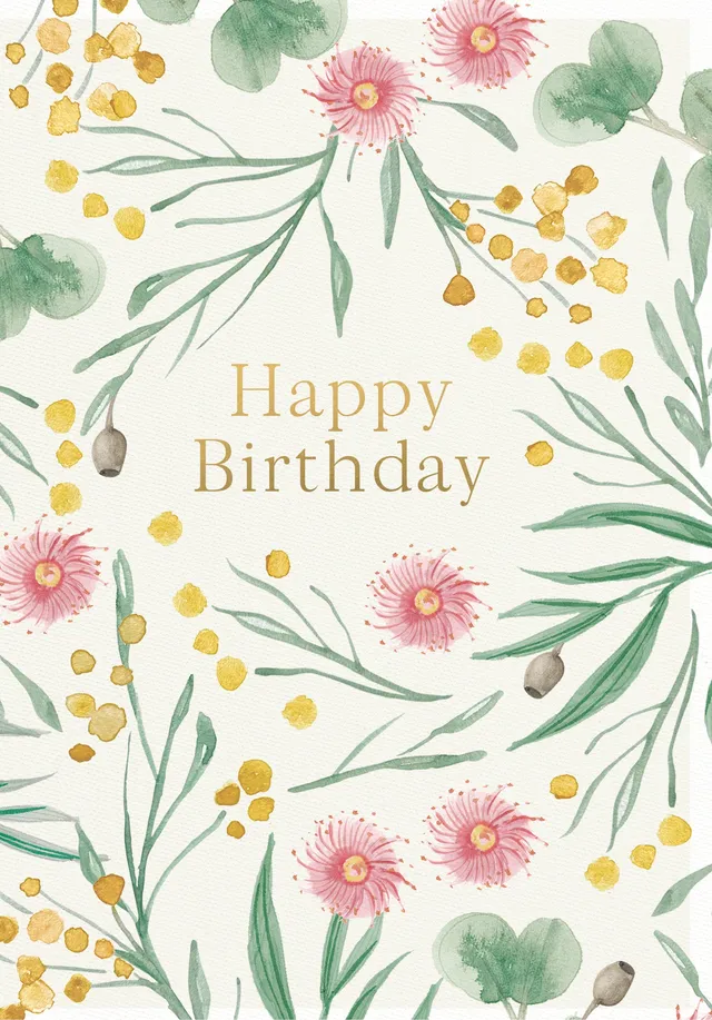 KaiserCraft Botanical Blooms bursdagskort birthday flora