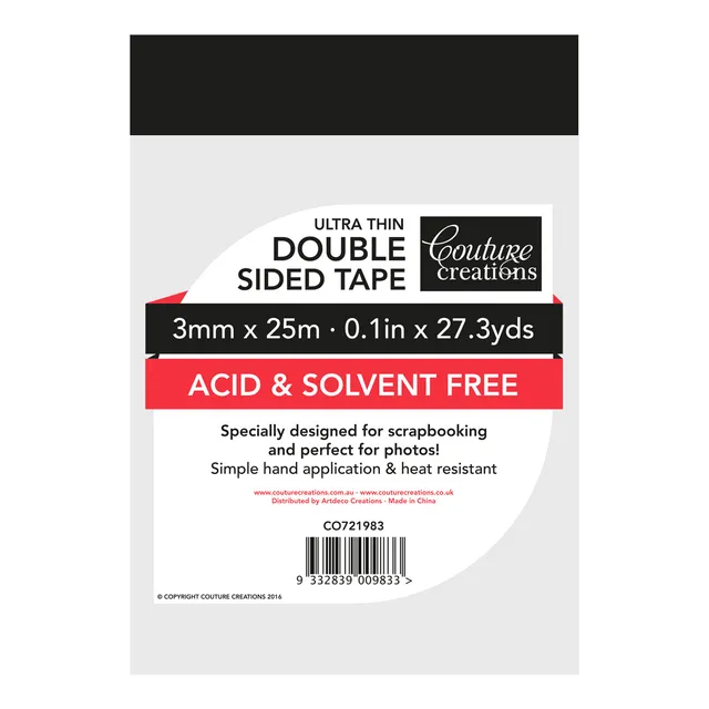 Couture Creations dobbeltsidig tape 3 mm x 25 m