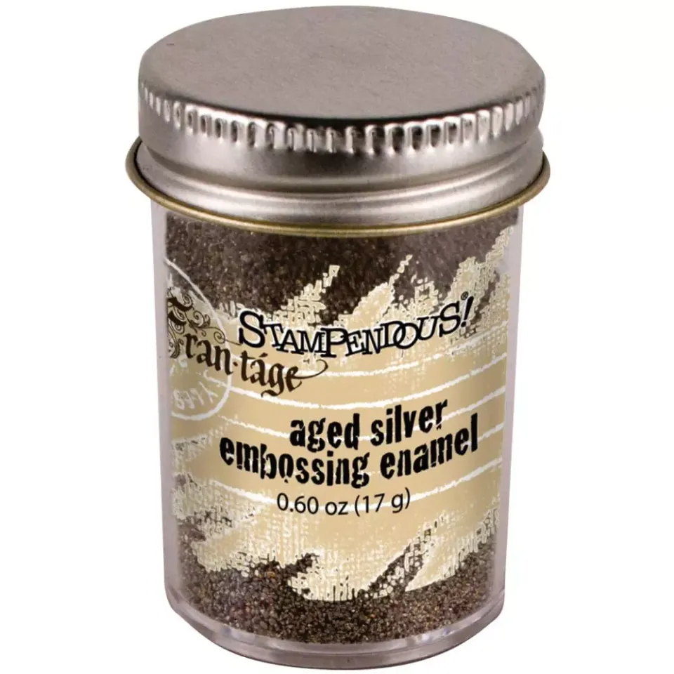 Korthobby Aged Silver embossingpulver antikk